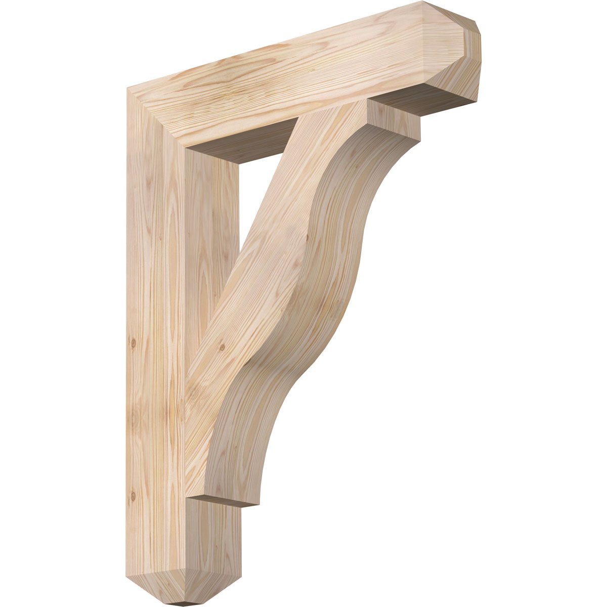 Ekena Millwork Funston Craftsman Smooth Bracket, Douglas Fir, 5 1/2"W x 28"D x 36"H BKT06X28X36FST04SDF - alternate 1
